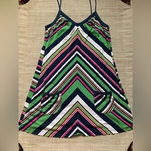 Striped Roxy stretchy cotton beach sundress size L